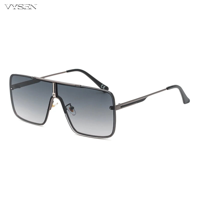 Fashion Oversized Square Sunglasses for Men Big Frame 2025 Luxury Brand Design Metal Frame Sun Glasses Man Retro Shades Eyewear