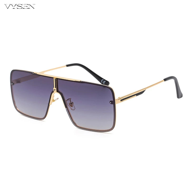 Fashion Oversized Square Sunglasses for Men Big Frame 2025 Luxury Brand Design Metal Frame Sun Glasses Man Retro Shades Eyewear