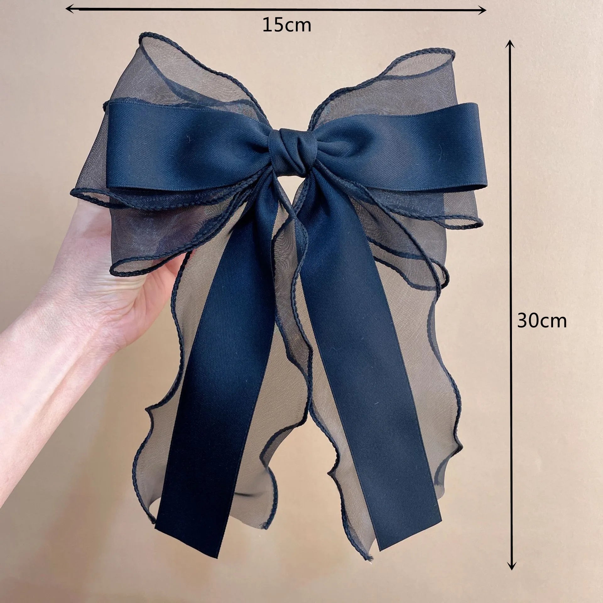 Elegant Long Ribbon Bow Spring Hairpins Women Girl Kid Hair Clips Pin Barrettes Accessories Hairgrip Headwear Headdress Ornament