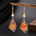 Transparent Drop Earrings for Women Luxury Crystal Hand Entwine Design Retro Style Geometric Irregular Shape Daily Wear Jewelry