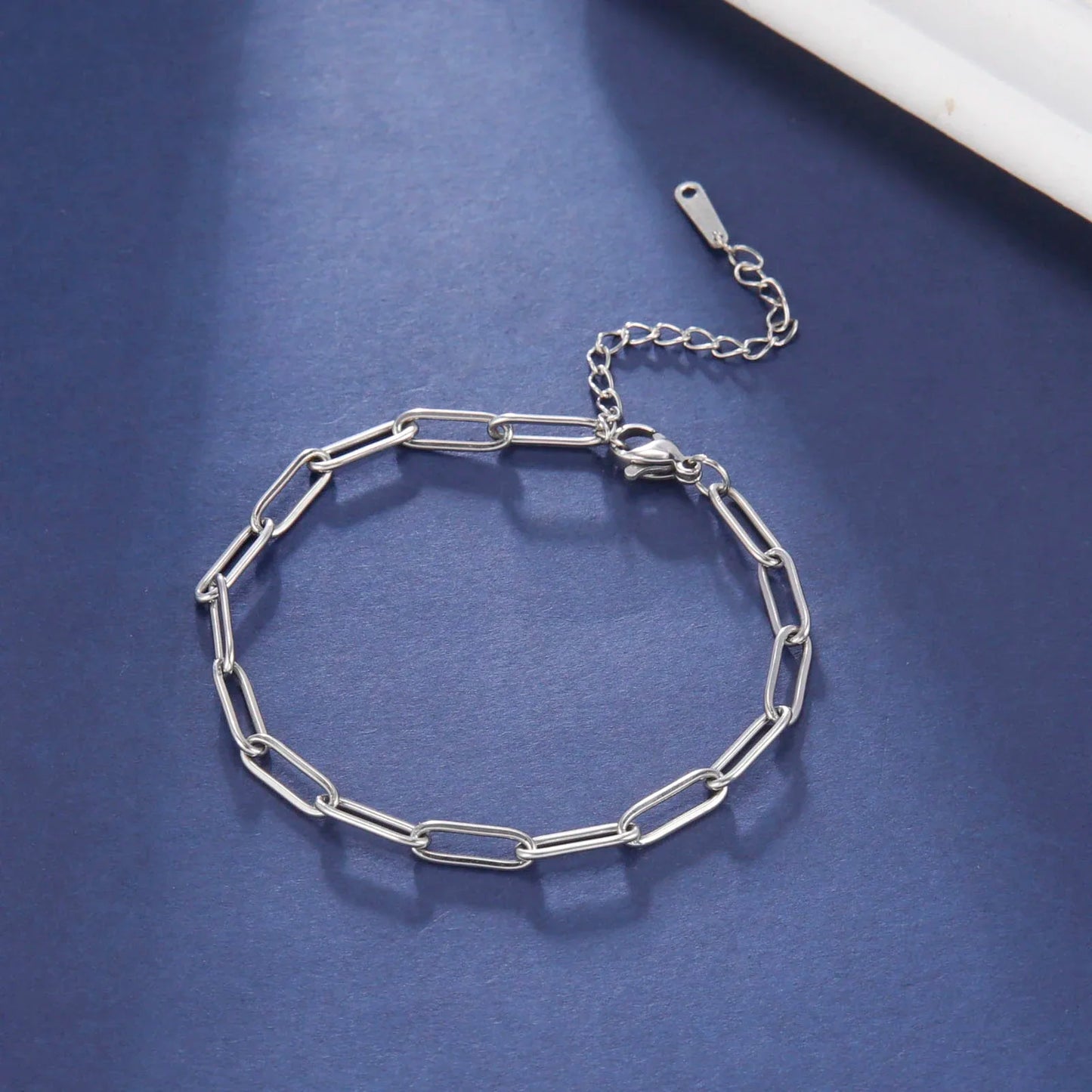 Stainless Steel Bracelet for Women Paperclip Chain Minimalist Jewelry Gift for Friend Fashion Simple Accessories