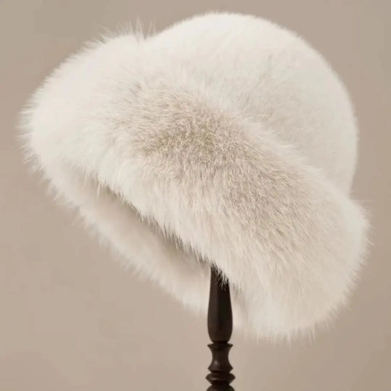 Wholesale in Stock Long Plush Thermal Warm Thick Multiple Color Breathable Soft Cozy Stretchy Winter Bucket Fur Hats for Women
