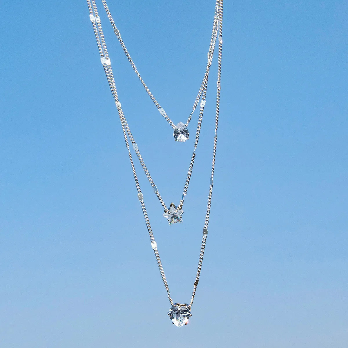 Layered Heart Pendant Necklace