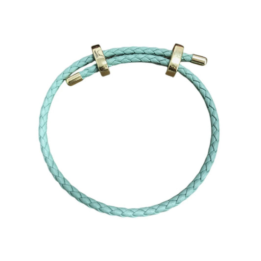 1Pcs Adjustable Braided Eight-Character Buckle Leather Bracelet for Couple Men Women Bangle Jewelry Making Accessories Wholesale