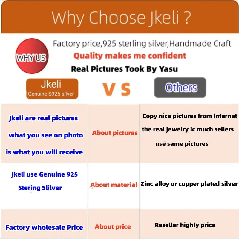 Jkli S925 Sterling Silver Simple Emerald Crystal Chain Necklace Women Light Luxury Temperament Plating 14K Gold Jew New Style