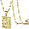 Square Initial Pendant Necklace