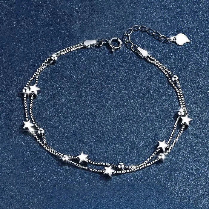925 Sterling Silver Shiny Zircon Flower Bracelets for Women Charm Temperament Chain Bracelet Party Wedding Jewelry Holiday Gifts