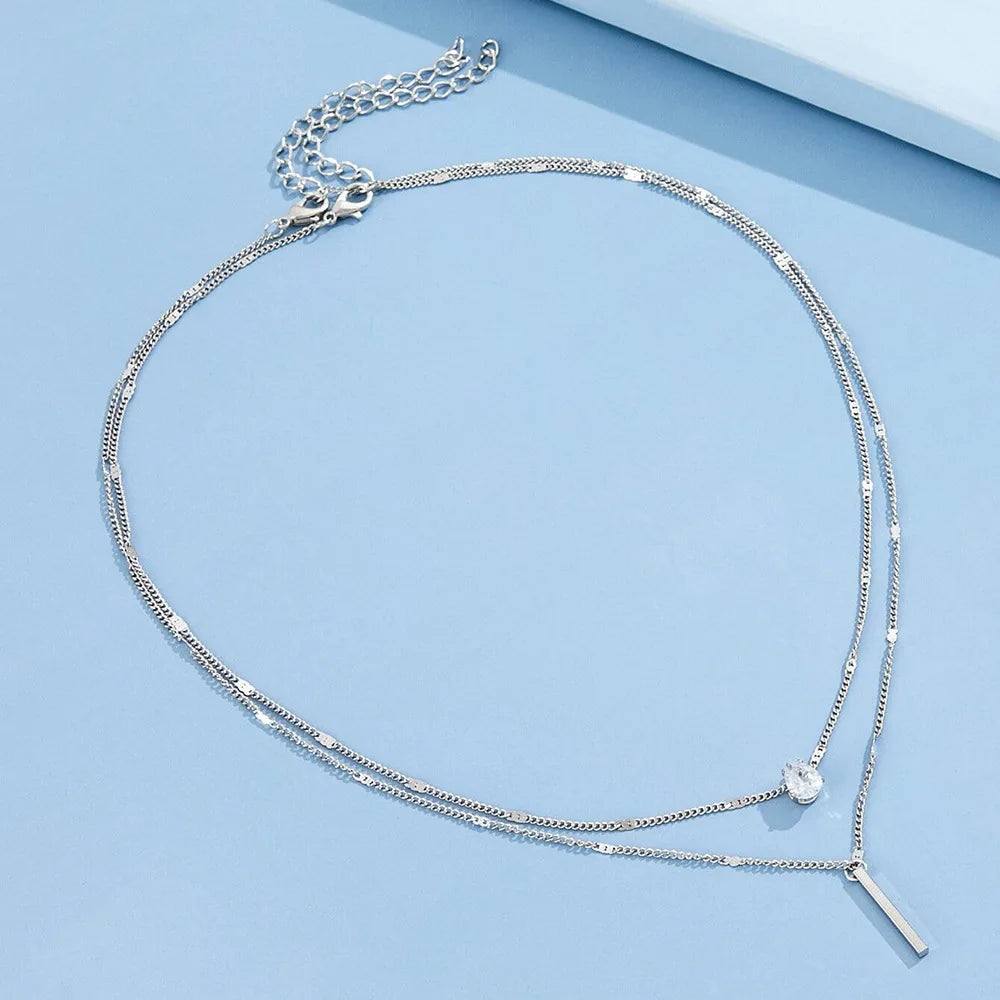 Layered Heart Pendant Necklace