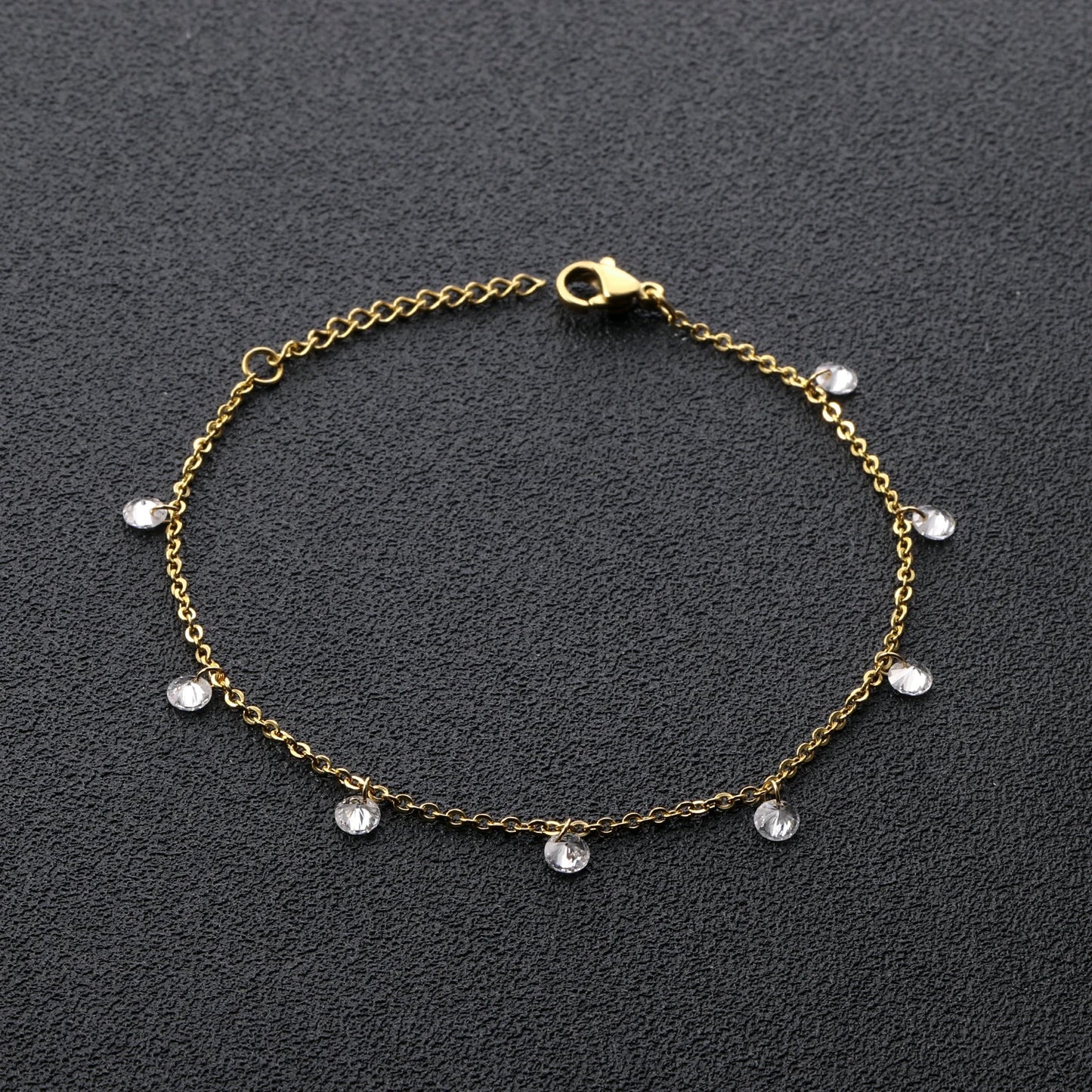 Stainless Steel Bracelets for Women Gold Plated Silver Color Charm Cubic Zirconia Link Chain Bracelets Pulsera Collier