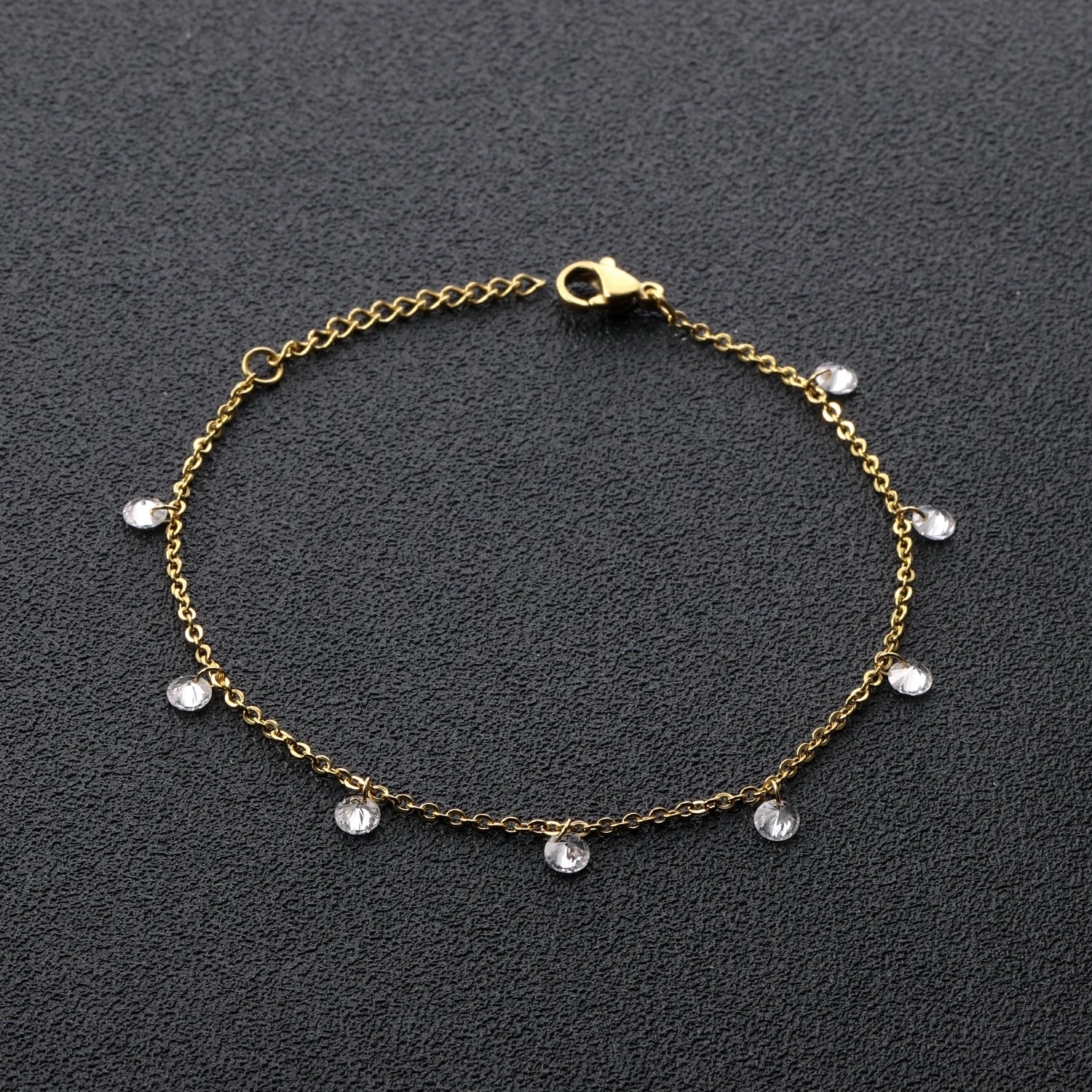 Stainless Steel Bracelets for Women Gold Plated Silver Color Charm Cubic Zirconia Link Chain Bracelets Pulsera Collier