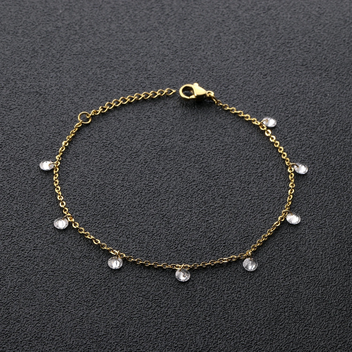 Stainless Steel Bracelets for Women Gold Plated Silver Color Charm Cubic Zirconia Link Chain Bracelets Pulsera Collier