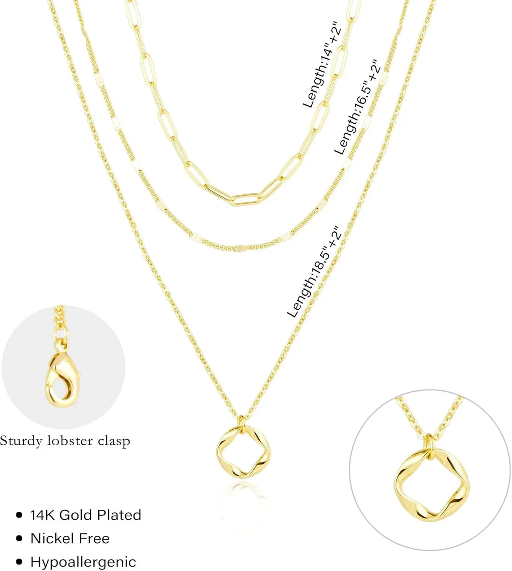 Three-Piece Layered Necklace Set