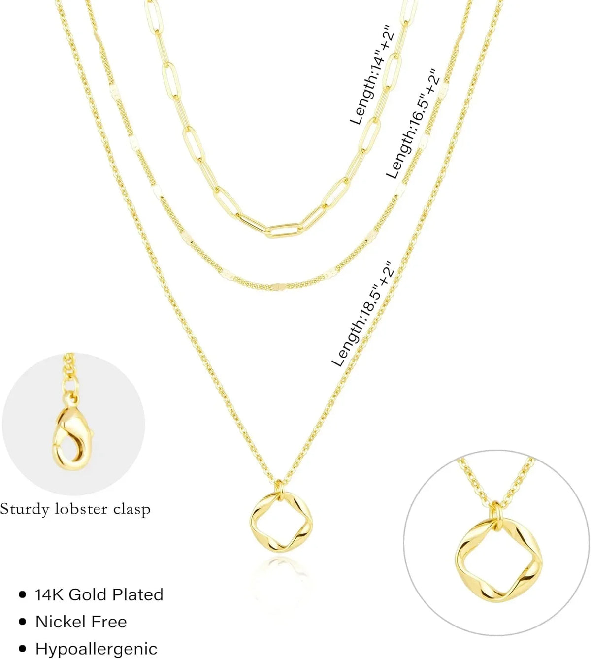 Three-Piece Layered Necklace Set