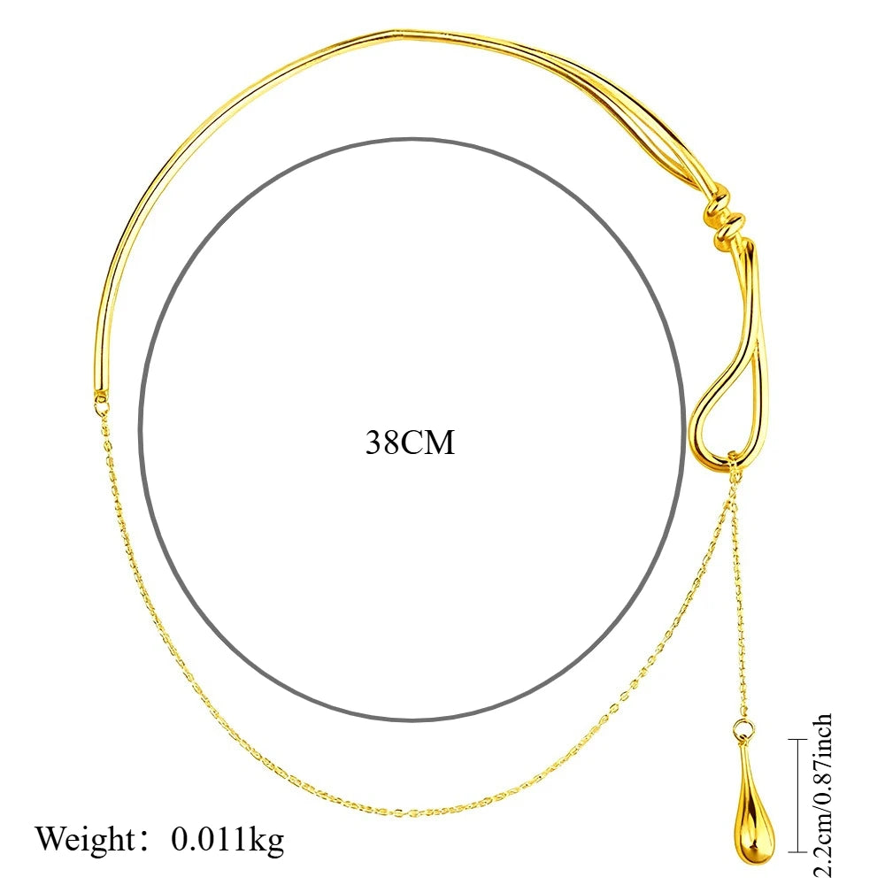 Teardrop Lariat Necklace