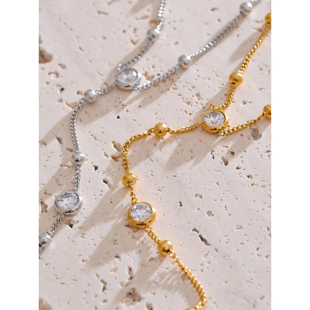 Stainless Steel Hand Chain Wrist with Finger Fashion Accessories Bracelet for Women Gold Platinum PVD Plated Chic Jewelry