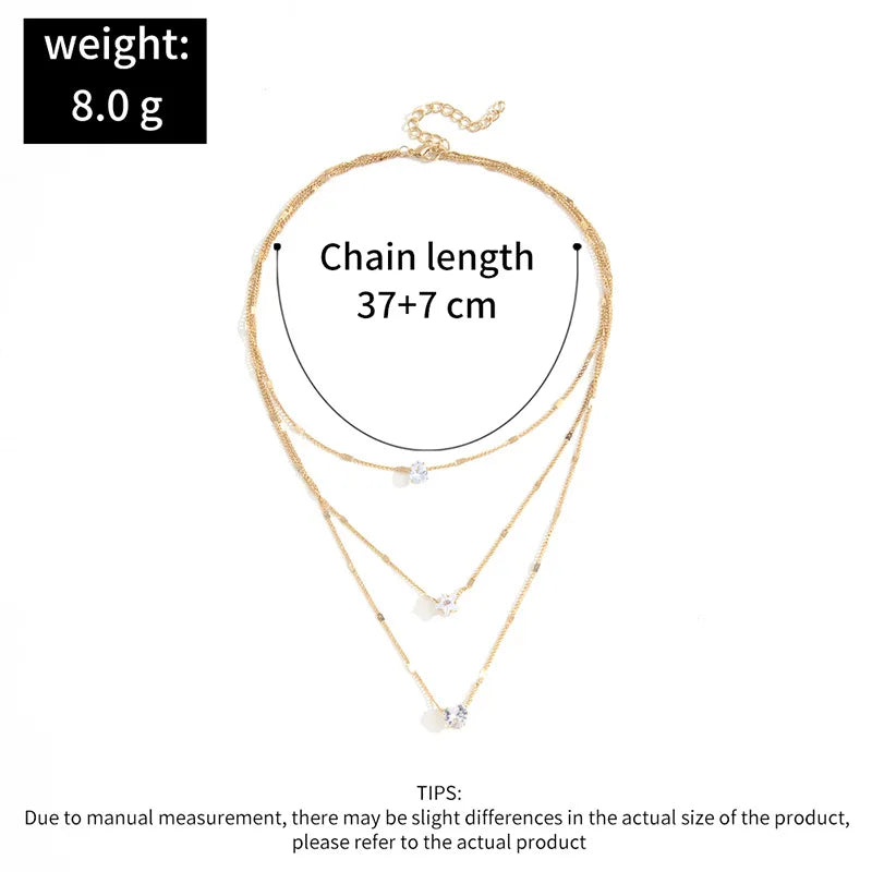 Layered Heart Pendant Necklace