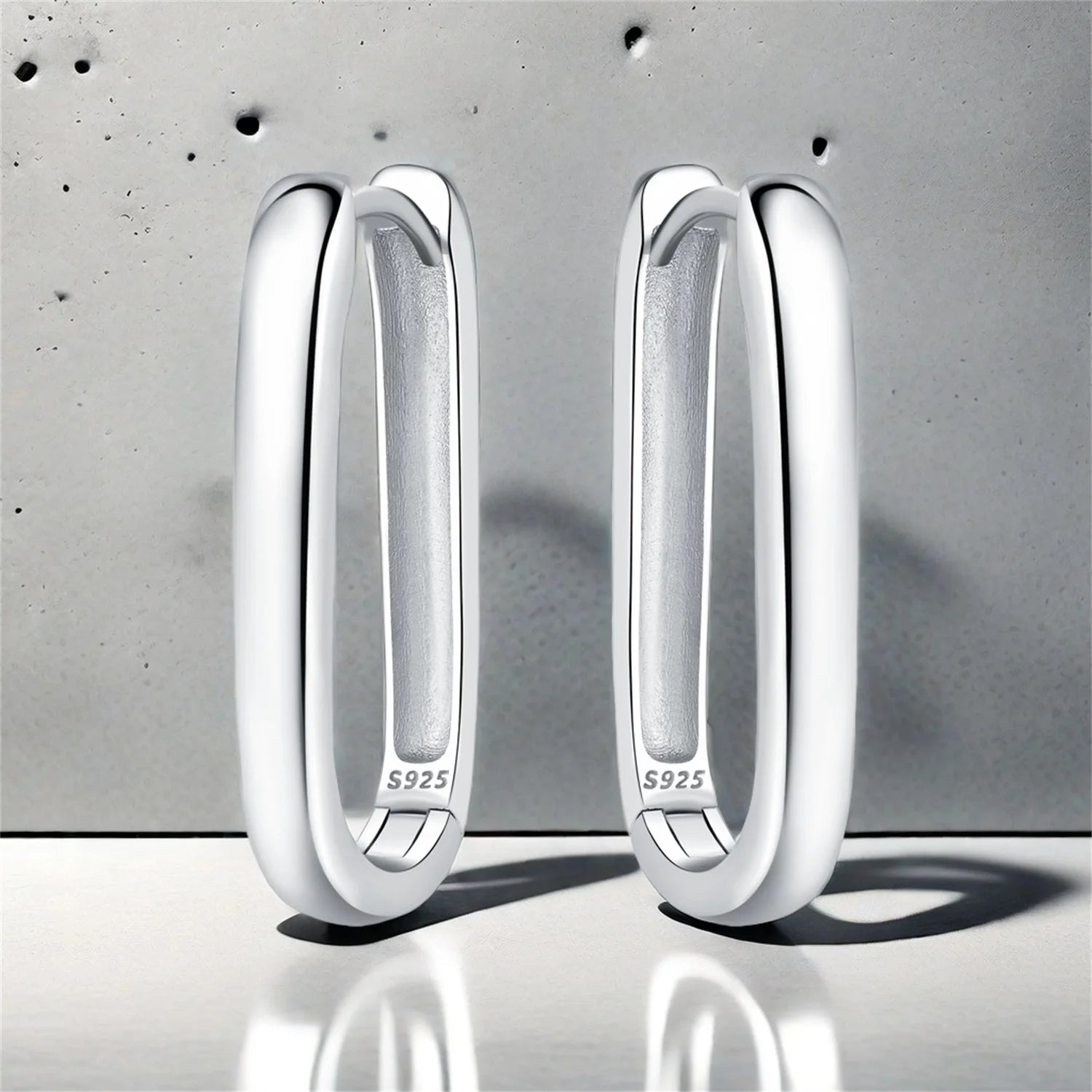 925 Sterling Silver Simple Versatile Earrings Jewelry Versatile Hoop Earrings for Women Jewelry Fine Birthday Party Gifts