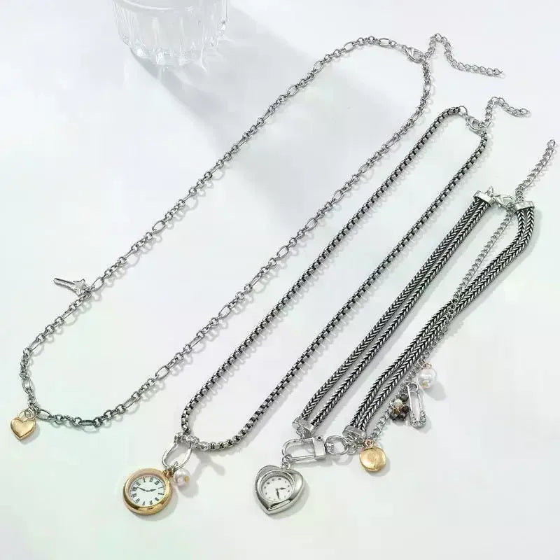 Multi-Strand Modern Art Pendant Necklace