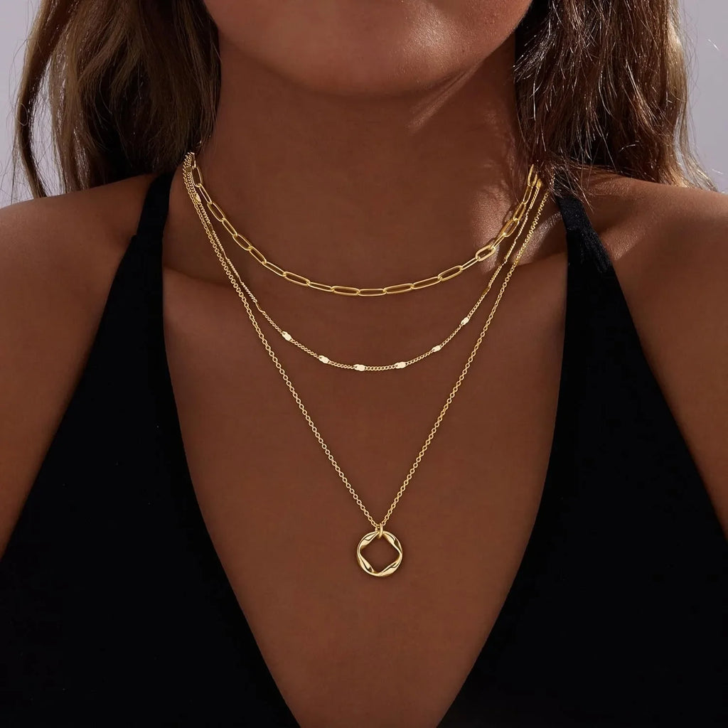 Three-Piece Layered Necklace Set