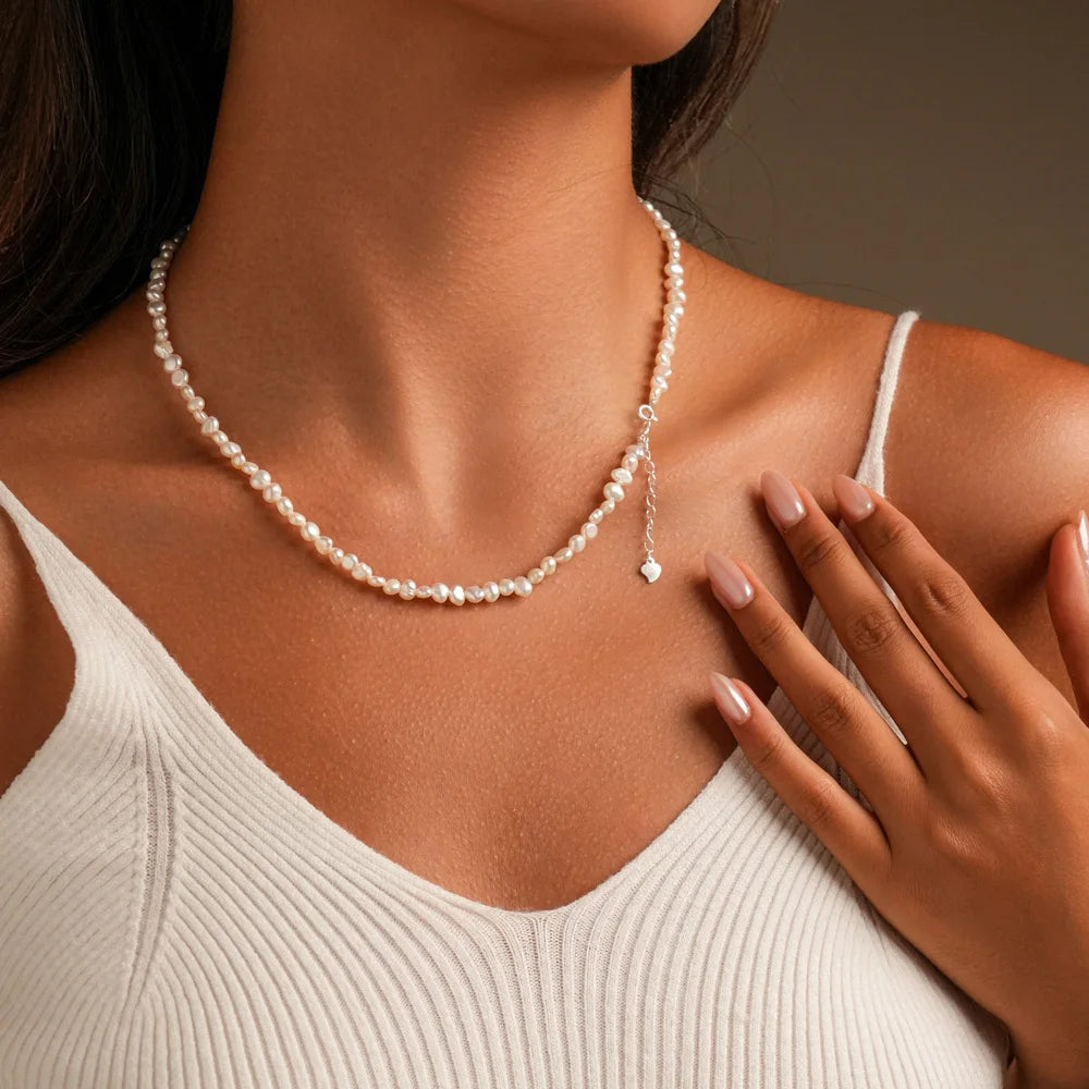 4-5Mm Baroque Freshwater Pearl Necklaces 38Cm 45Cm 50Cm 925Sterling Silver Necklaces Jewelry Gift 2026 New Arrivals
