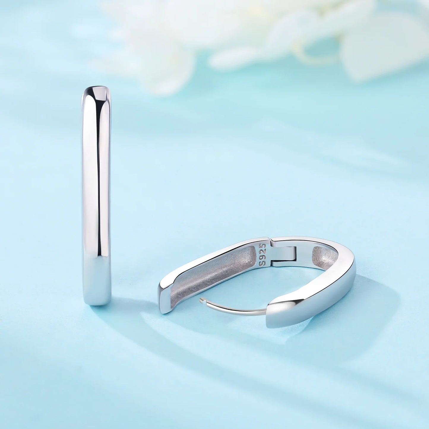 925 Sterling Silver Simple Versatile Earrings Jewelry Versatile Hoop Earrings for Women Jewelry Fine Birthday Party Gifts