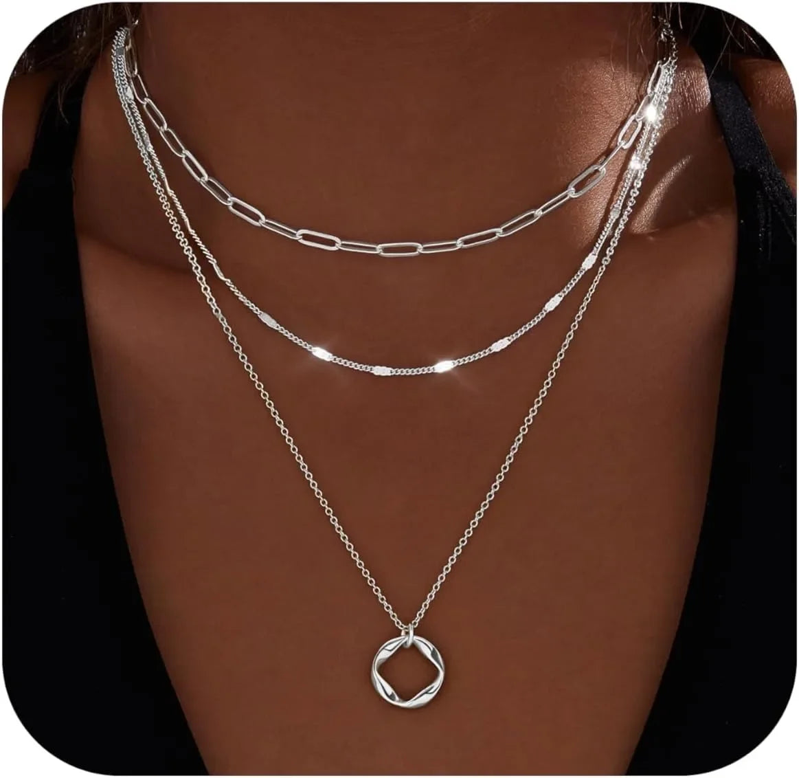 Three-Piece Layered Necklace Set
