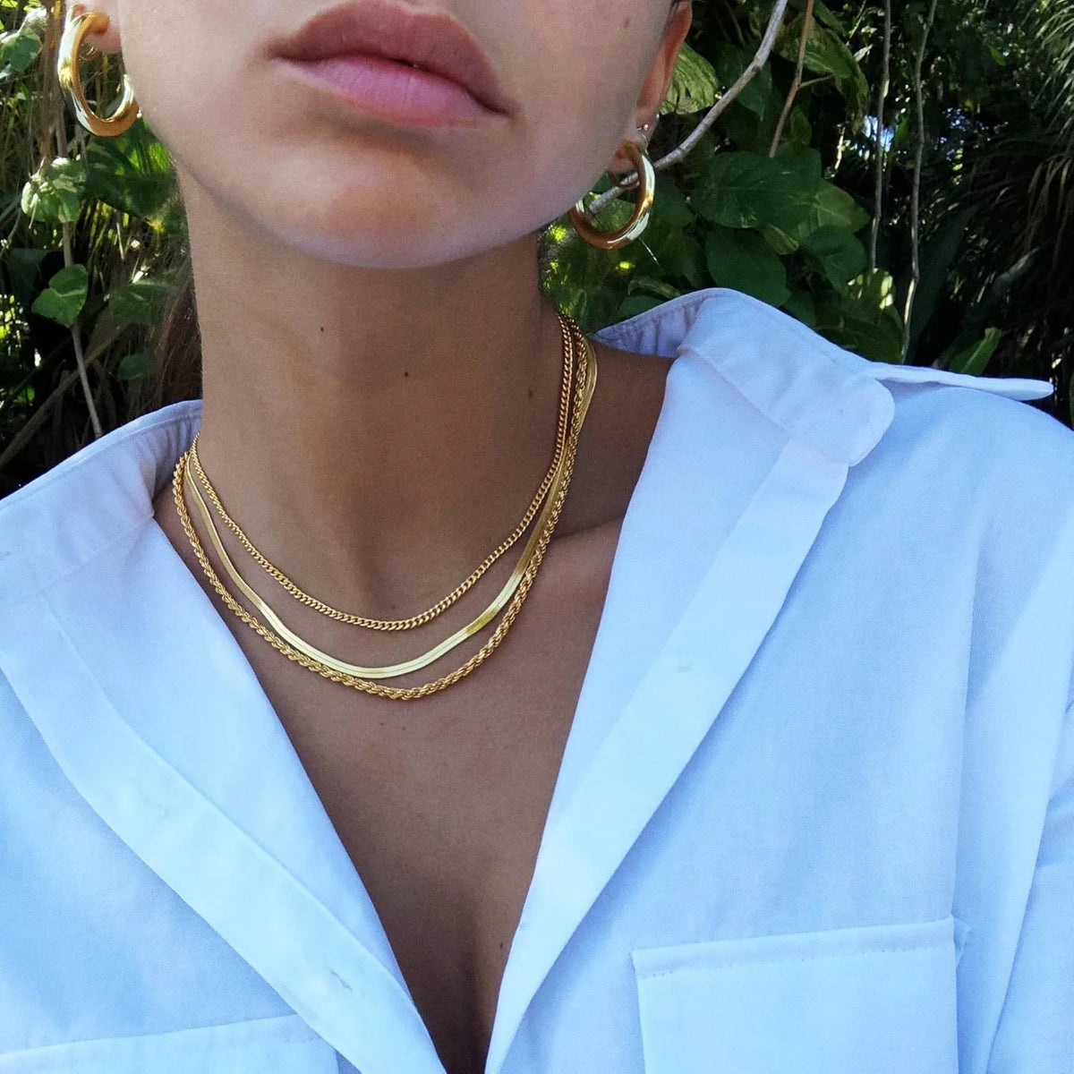 Snake Chain Choker Necklace