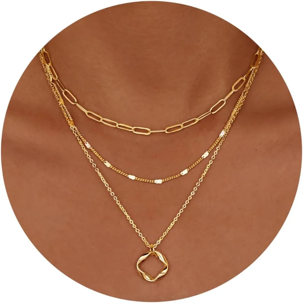 Three-Piece Layered Necklace Set