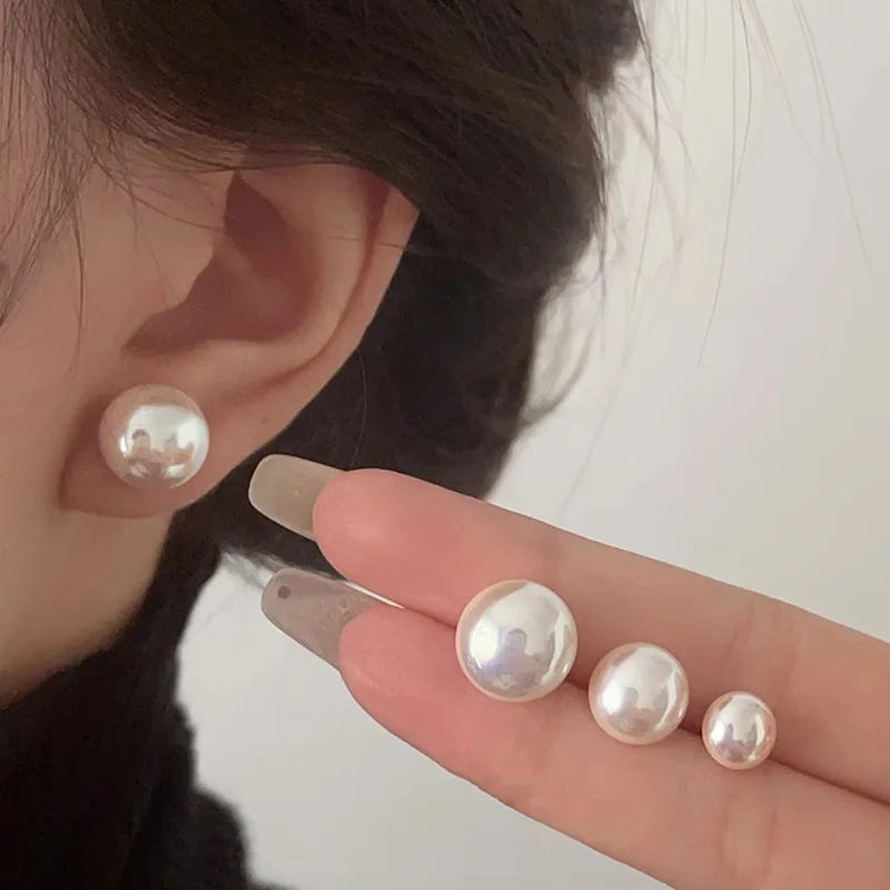 New 925 Sterling Silver Pearl Earrings Personality Charm Exquisite Charm Woman Earrings Birthday Gift Exquisite Jewelry