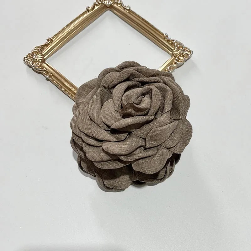 French Fabric Rose Flower Hair Claw Clips for Women Girls Hair Clip Barrette Hairpins Hair Clamps Headwear Hair Accessories Gift