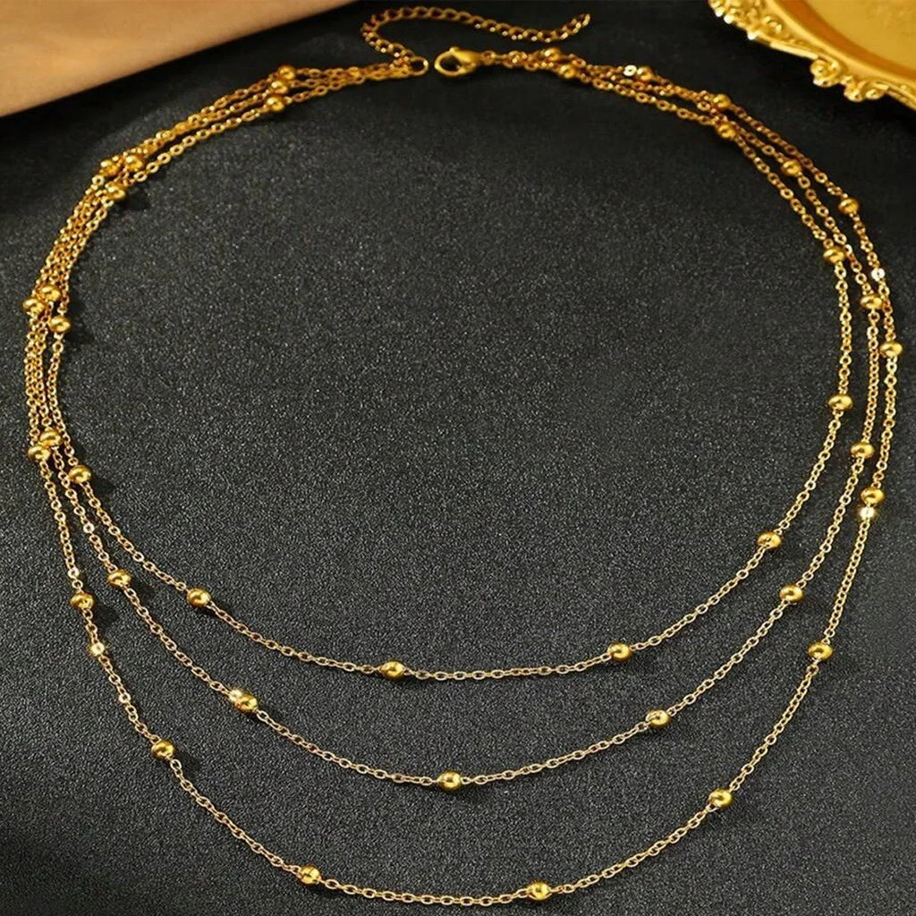 Three-Layer Beaded Necklace