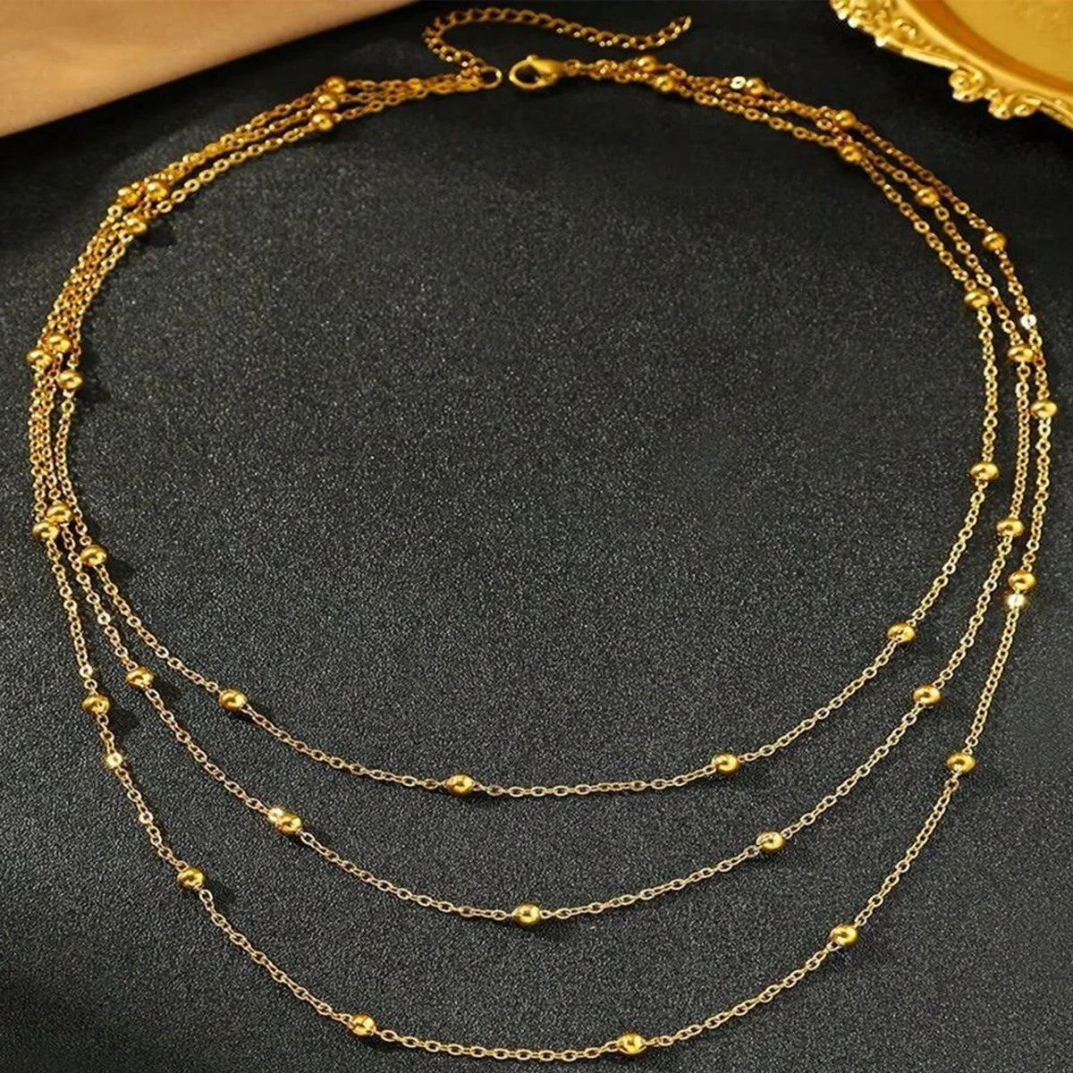 Three-Layer Beaded Necklace