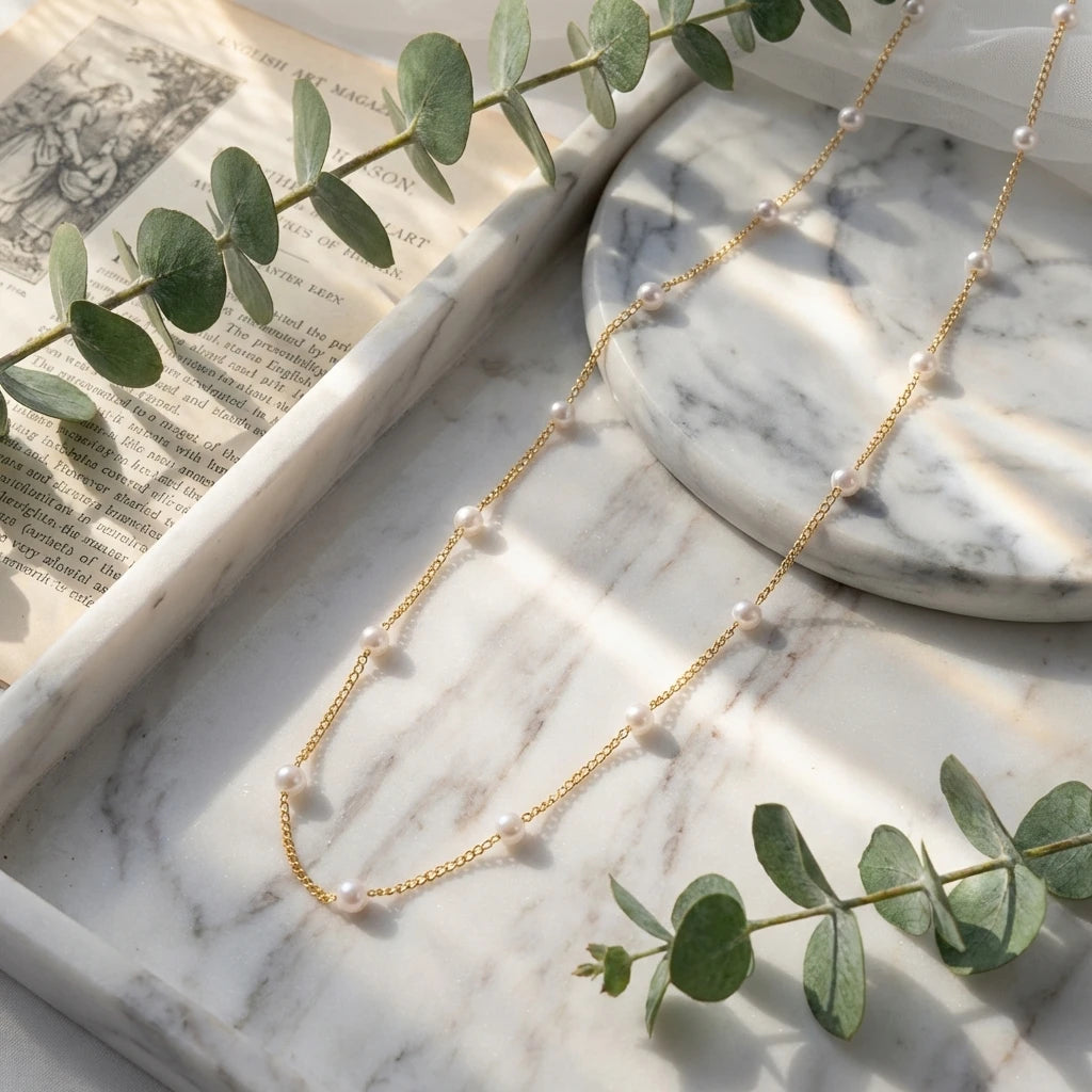 Imitation Pearl Chain Necklace