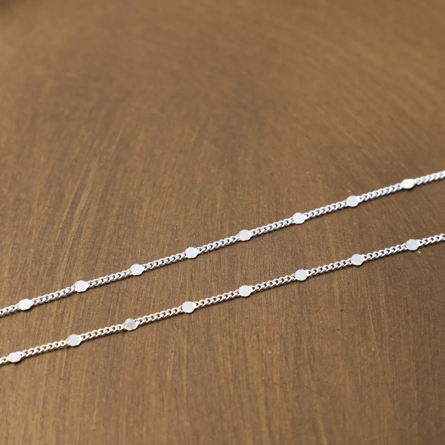 K Gold/Silver Plated Satellite Choker Shining Dots Station Chain Sparkle Chain Necklace Link Chain Exquisite Jewelry for Women