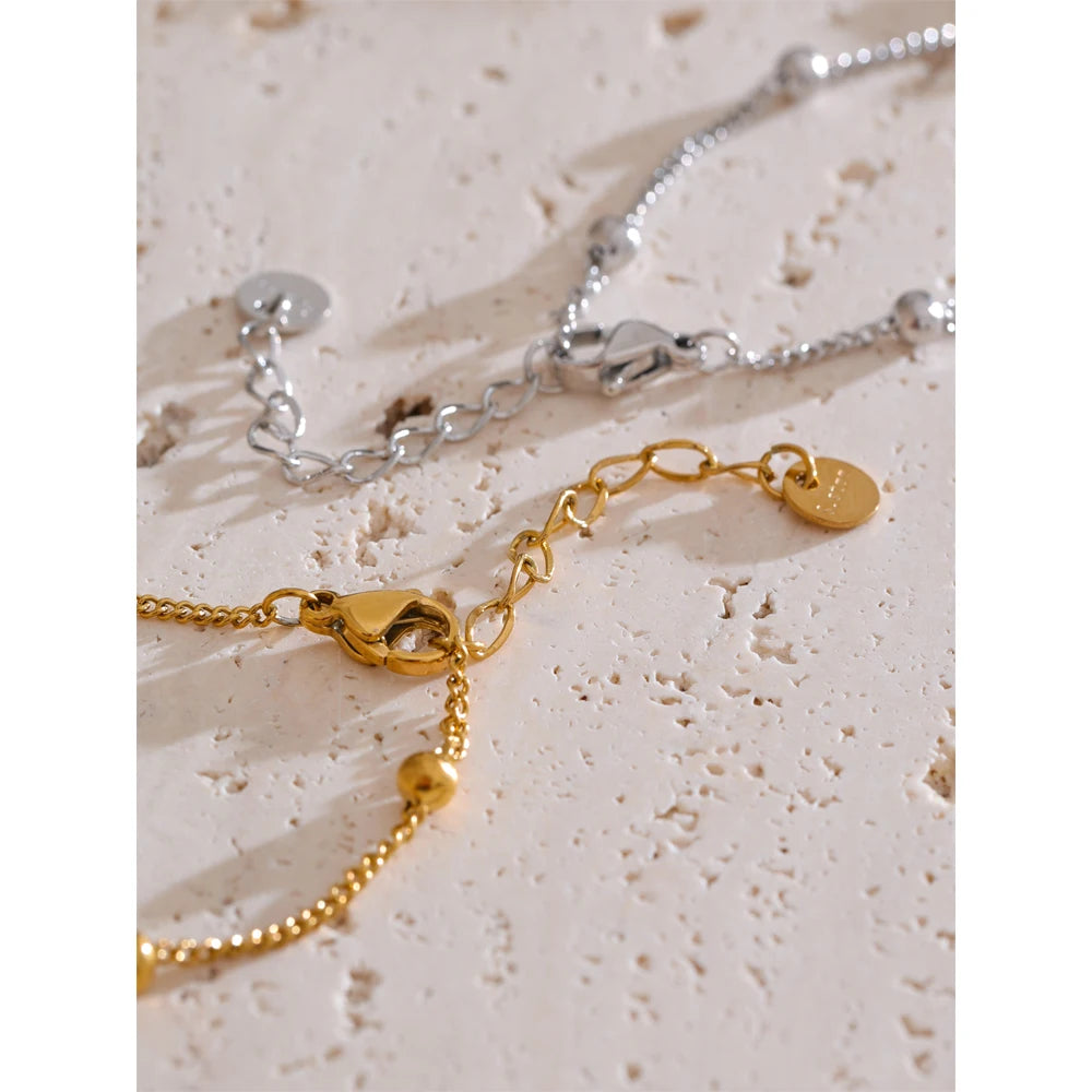 Stainless Steel Hand Chain Wrist with Finger Fashion Accessories Bracelet for Women Gold Platinum PVD Plated Chic Jewelry