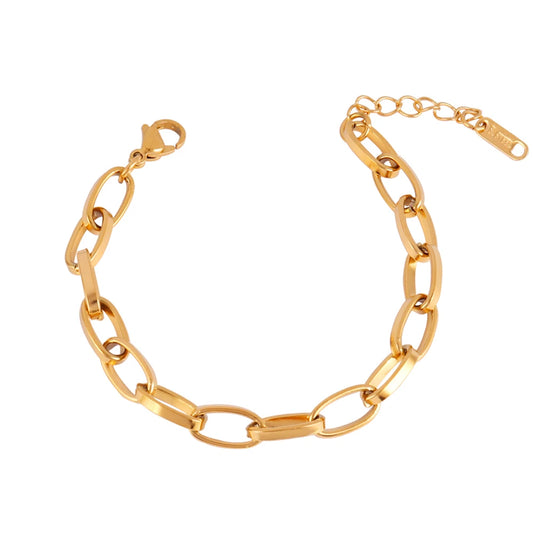 316L Stainless Steel Irregular Bracelet for Women Punk Simple Geometric Chain Bracelets Men Jewelry Gift