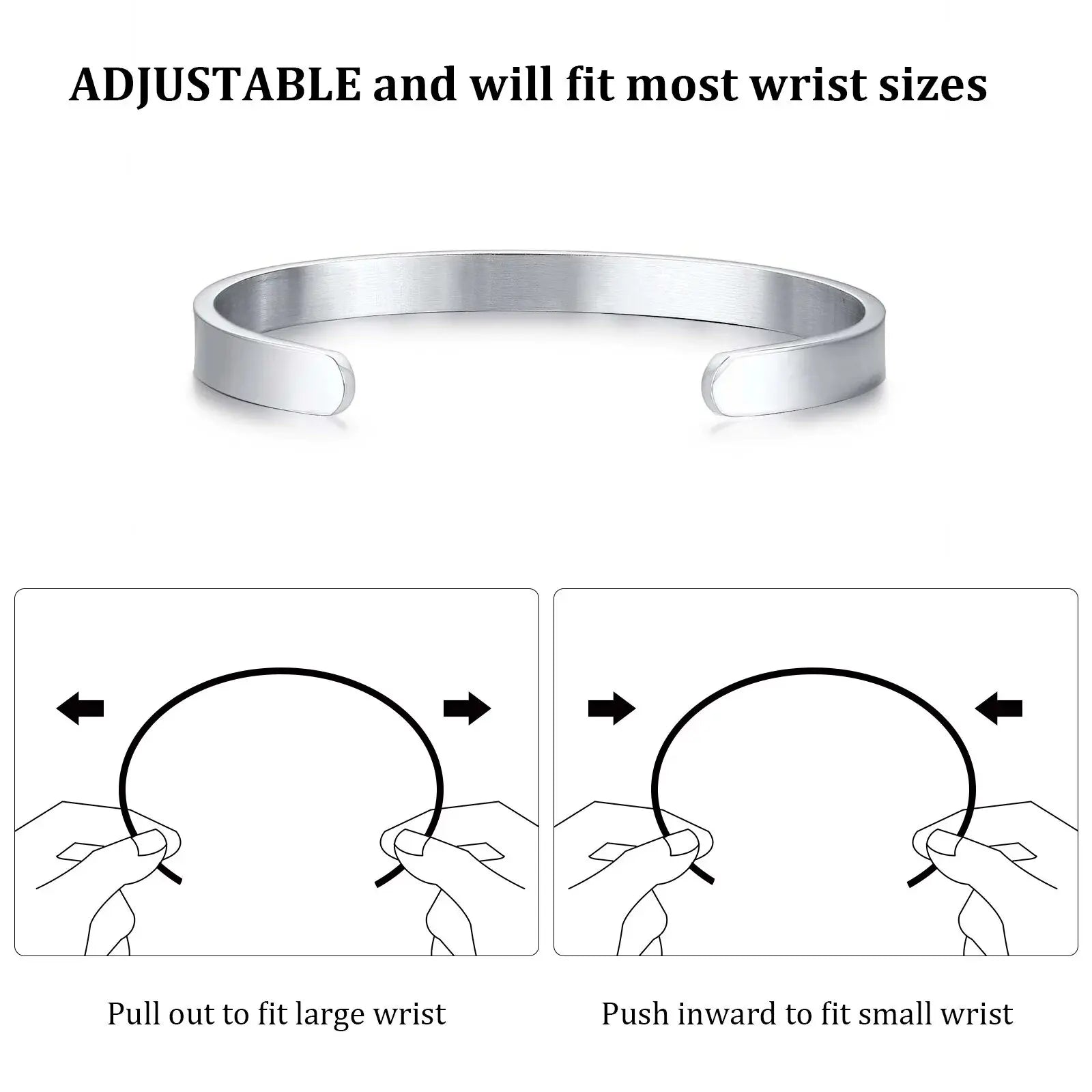 2Pcs/Set Thin Chain Bracelet for Men Boys,Stainless Steel Twisted Rope Chain Wristband,Adjustable Link Chains