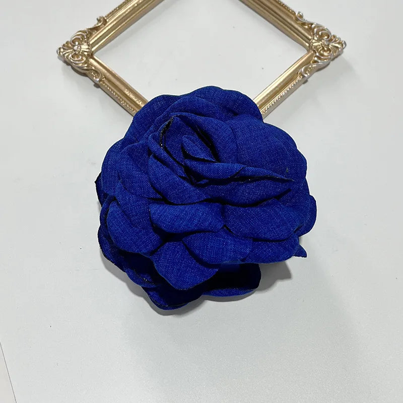 French Fabric Rose Flower Hair Claw Clips for Women Girls Hair Clip Barrette Hairpins Hair Clamps Headwear Hair Accessories Gift