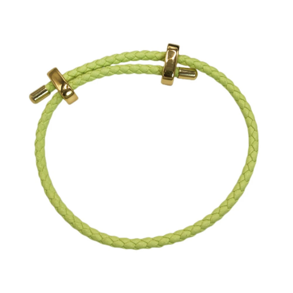 1Pcs Adjustable Braided Eight-Character Buckle Leather Bracelet for Couple Men Women Bangle Jewelry Making Accessories Wholesale