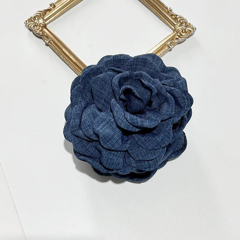 French Fabric Rose Flower Hair Claw Clips for Women Girls Hair Clip Barrette Hairpins Hair Clamps Headwear Hair Accessories Gift