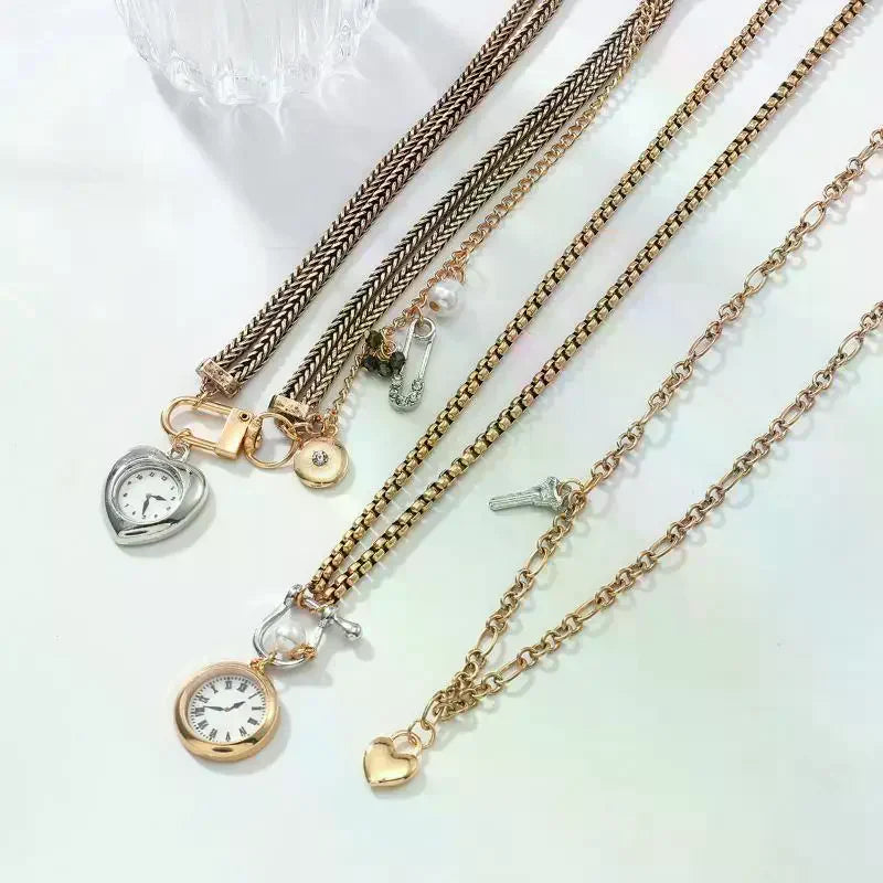 Multi-Strand Modern Art Pendant Necklace