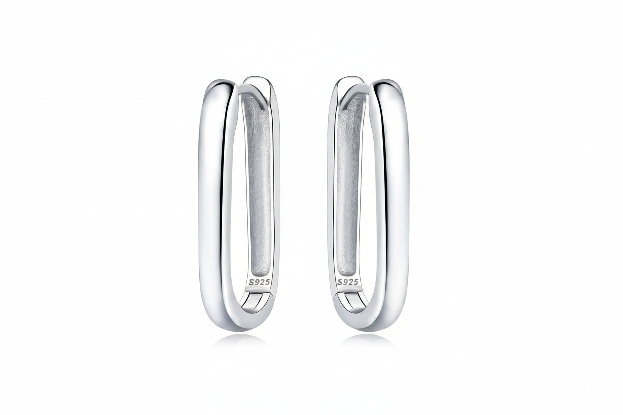 925 Sterling Silver Simple Versatile Earrings Jewelry Versatile Hoop Earrings for Women Jewelry Fine Birthday Party Gifts