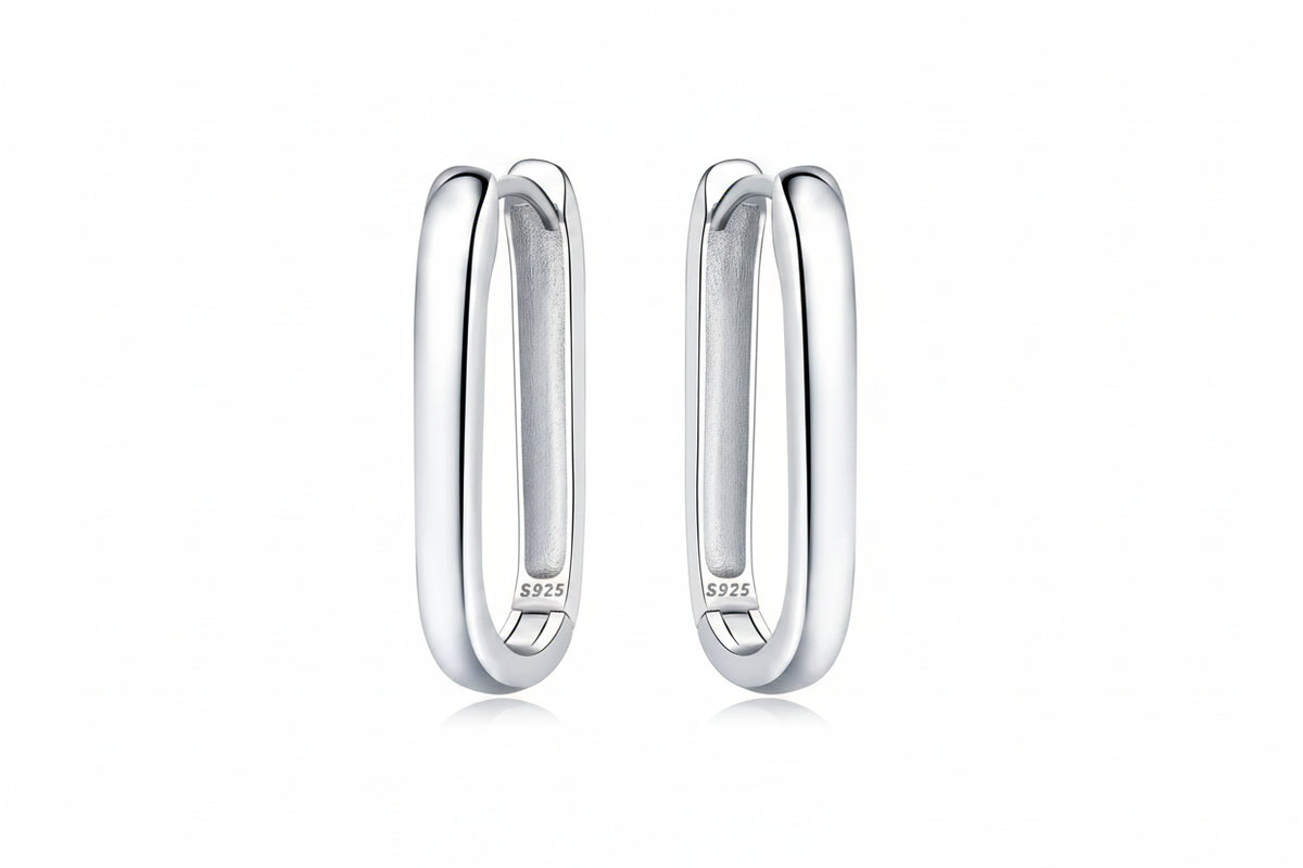 925 Sterling Silver Simple Versatile Earrings Jewelry Versatile Hoop Earrings for Women Jewelry Fine Birthday Party Gifts
