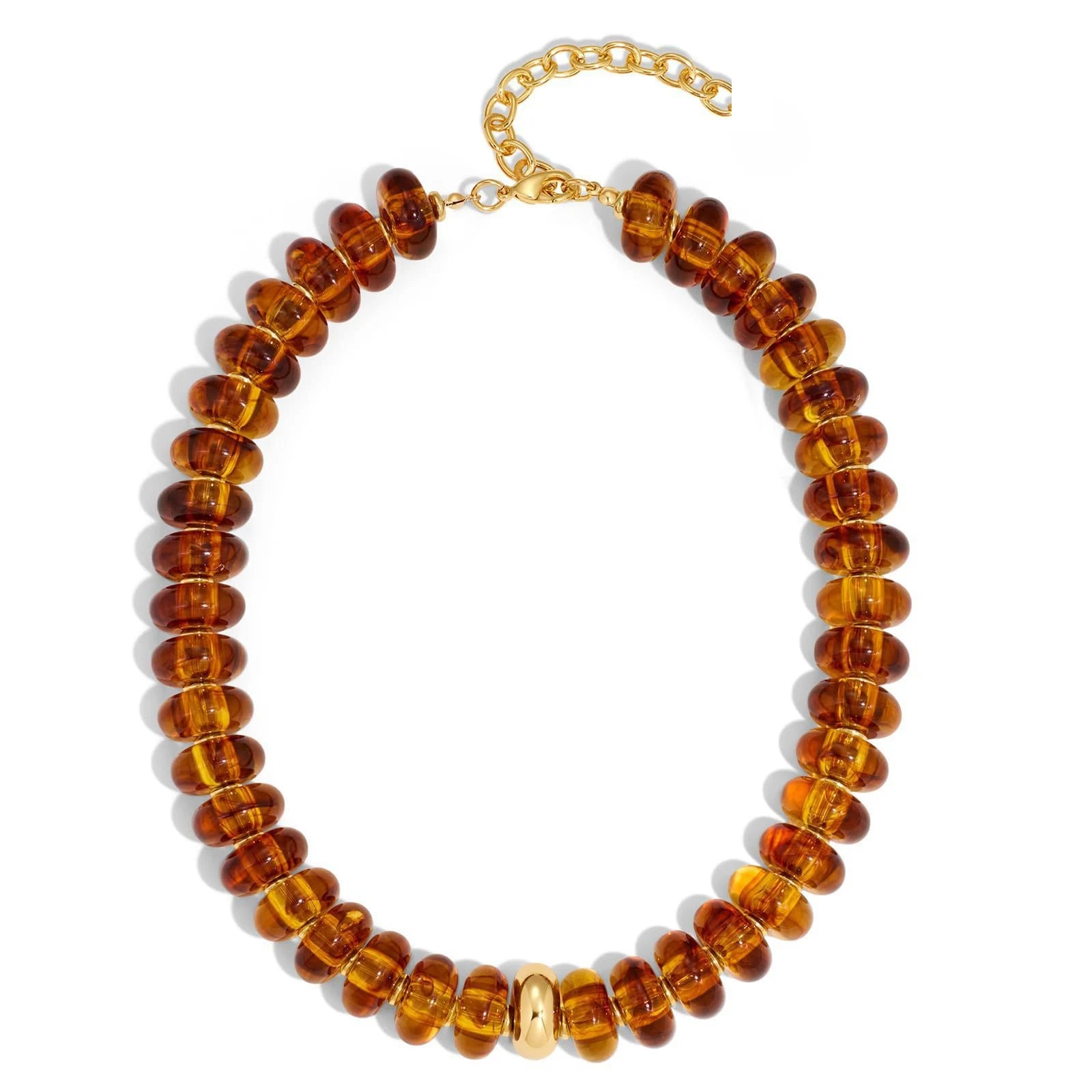 Chunky Colorful Beaded Choker Necklace Women Summer Trendy round Resin Beads Chain Necklaces Statement Jewelry Gift for Vacation